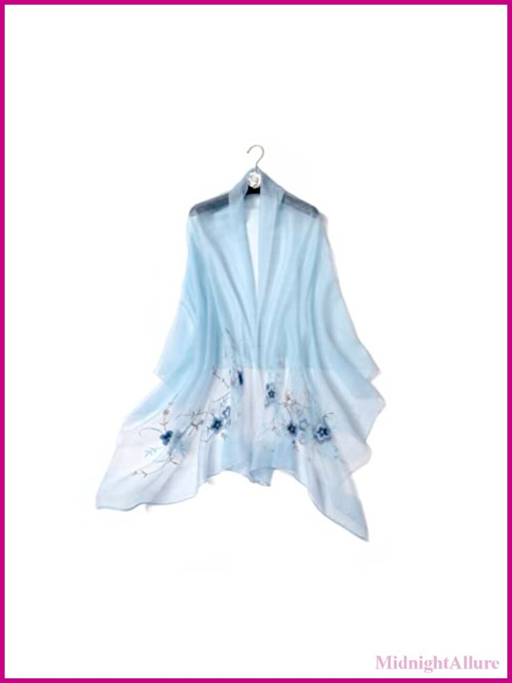 Silk Wool Embroidered Shawl Wrap Evening Dress Scarf Large